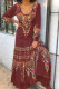 Casual Print Printing O Neck Printed Dress Dresses