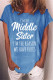 Casual Letter Print Patchwork Basic O Neck T-Shirts