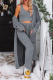 Casual Solid Patchwork U Neck Sleeveless Two Pieces