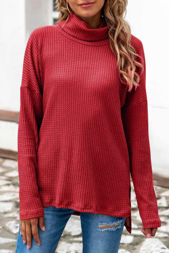 Fashion Casual Solid Patchwork Turtleneck T-Shirts