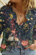 Fashion Casual Print Basic Turndown Collar Tops