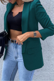 Fashion Casual Print Patchwork Turndown Collar Outerwear
