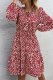 Elegant Print Frenulum Buckle O Neck A Line Dresses