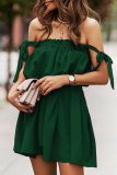 Fashion Solid Bandage Spaghetti Strap Straight Dresses