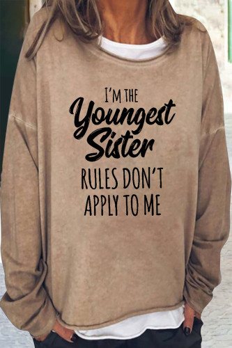 Casual Letter Print Printing O Neck T-Shirts
