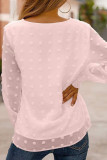 Fashion Casual Solid Patchwork O Neck Tops