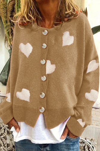 Casual Print Buckle Contrast O Neck Tops