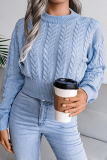Casual Solid Patchwork O Neck Tops