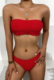Fashion Simplicity Solid Patchwork Swimwears