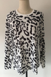 Casual Leopard Patchwork Tops