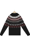 Street Plaid Striped Printing Turtleneck Tops