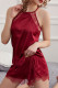 Fashion Living Solid Patchwork Halter Sleeveless Two Pieces