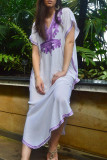 Fashion Vacation Print Patchwork Swimwears Cover Up