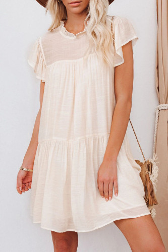 Fashion Casual Solid Patchwork O Neck Dresses