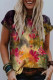 Art Flower Printed T-Shirt