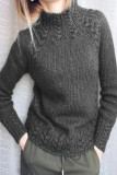 Casual Solid Solid Color Half A Turtleneck Tops