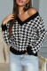 Fashion Street Print Patchwork V Neck Tops