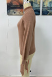 Casual Solid Frenulum O Neck Sweaters