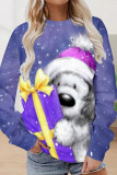 Print Printing O Neck Tops