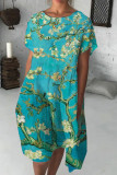 Almond Blossom Pleated Midi Dress