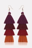 Fashion Tassel Contrast Earrings