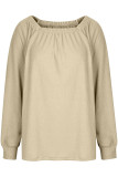 Fashion Solid Solid Color Off the Shoulder Tops