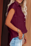 Casual Solid Patchwork Turndown Collar Tops