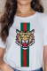 Casual Print Patchwork O Neck T-Shirts