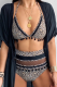  Vacation Leopard Patchwork See-through Swimwears