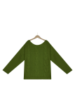 Fashion Casual Solid Basic O Neck Tops Sweater