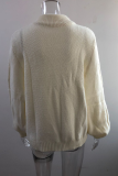Casual Solid Hollowed Out Patchwork O Neck Tops