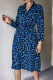 Sexy Print Leopard Patchwork Buckle Turndown Collar Shirt Dress Dresses