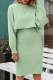 Casual Solid Patchwork O Neck Long Sleeve Two Pieces