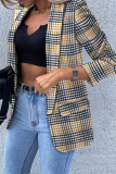 Fashion Casual Print Patchwork Turndown Collar Outerwear