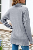 Fashion Casual Solid Patchwork Turtleneck T-Shirts