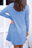 Fashion Casual Solid Patchwork V Neck Princess Dresses