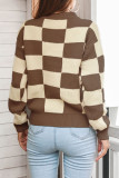 Fashion Casual Geometric Patchwork O Neck Tops