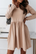Casual Solid Patchwork V Neck A Line Dresses