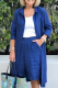 Casual Solid Patchwork Turndown Collar Tops