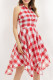 Fashion Casual Plaid Patchwork Turndown Collar Irregular Dresses