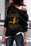 Fashion Casual Print Printing O Neck Tops