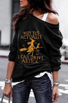 Fashion Casual Print Printing O Neck Tops