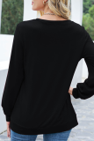 Casual Solid Hollowed Out Patchwork O Neck Tops