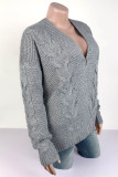 Fashion Casual Solid Solid Color V Neck Tops