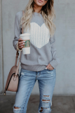 Casual Patchwork O Neck Tops