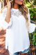 Casual Solid Lace Patchwork O Neck Tops