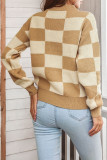Fashion Casual Geometric Patchwork O Neck Tops