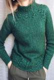 Casual Solid Solid Color Half A Turtleneck Tops