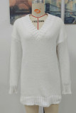 Solid Solid Color V Neck Tops
