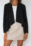 Fashion Casual Solid Patchwork Turndown Collar Outerwear